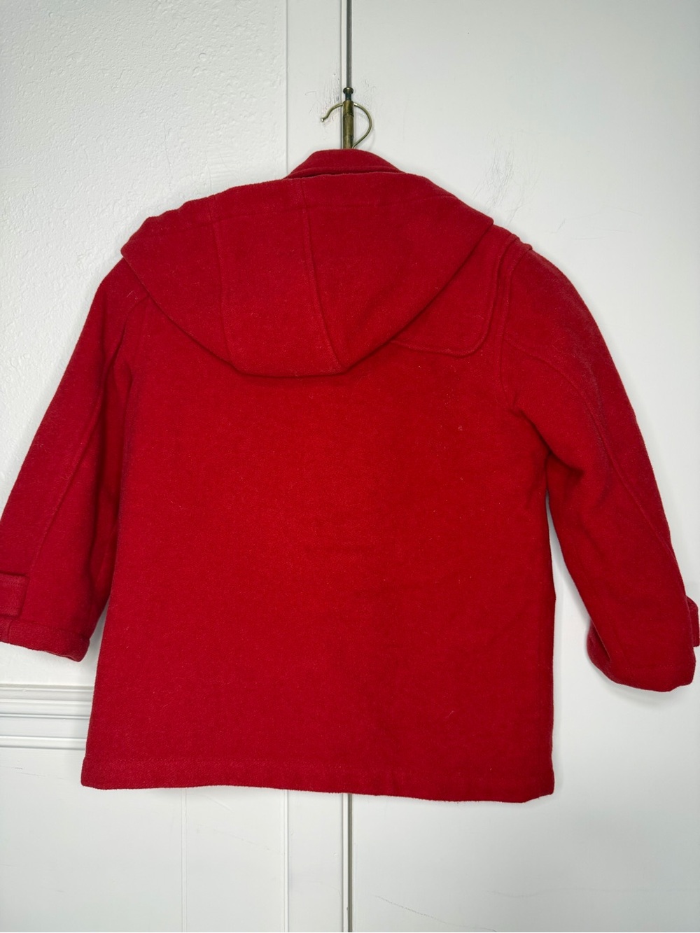 Janie and Jack Classic Red Kids' Toggle Pea Coat 4-5 - Picture 3 of 6